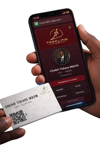 Présentation TEEKLINK avec smartphone et carte NFC